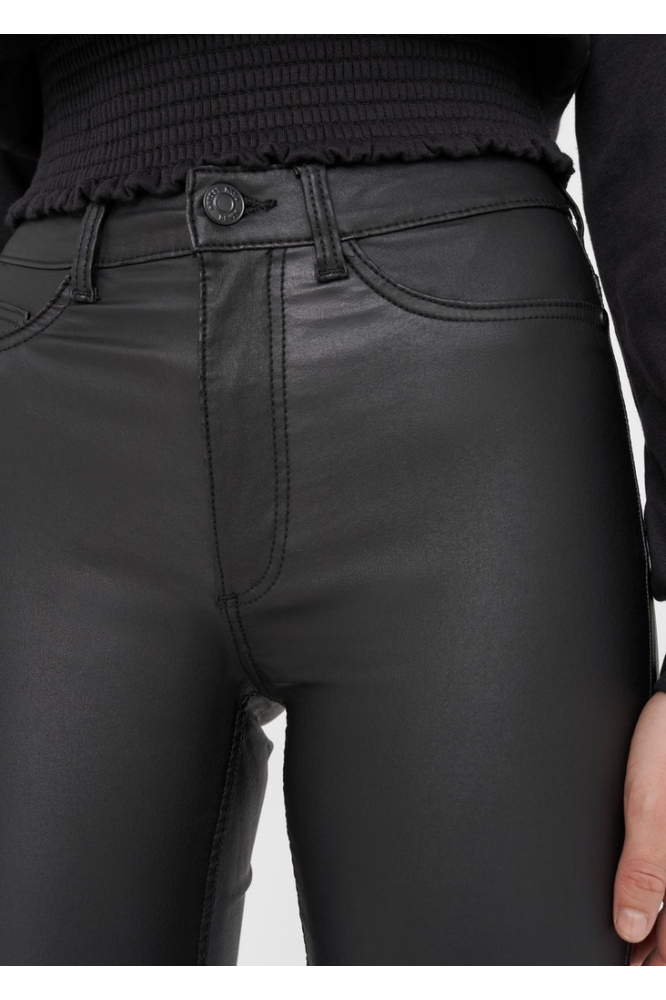 NMCALLIE HW SKINNY COATED PANTS NOO 27012746 Black